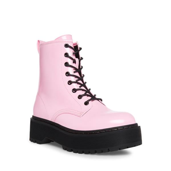 Botins Steve Madden Bettyy Envernizados Feminino Rosa | SM-123CK