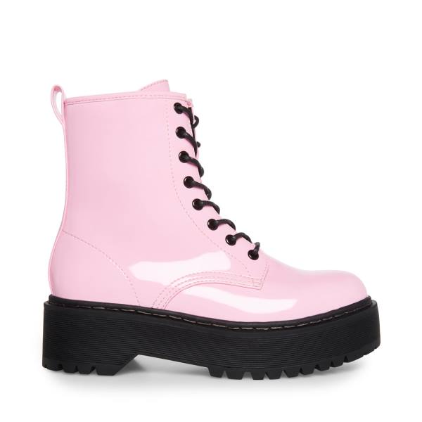 Botins Steve Madden Bettyy Envernizados Feminino Rosa | SM-123CK