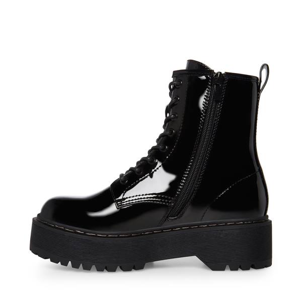 Botins Steve Madden Bettyy Envernizados Feminino Pretas | SM-938VO