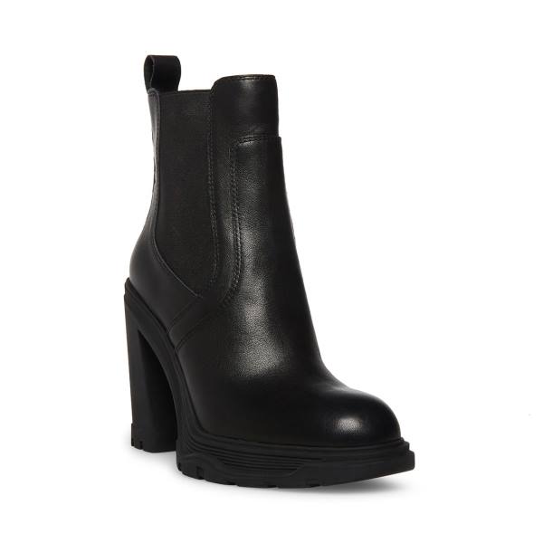 Botins Steve Madden Bonus Couro Feminino Pretas | SM-725GQ