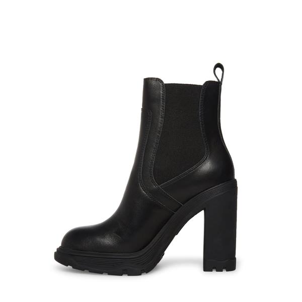 Botins Steve Madden Bonus Couro Feminino Pretas | SM-725GQ