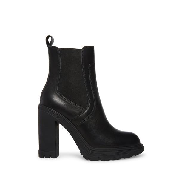 Botins Steve Madden Bonus Couro Feminino Pretas | SM-725GQ