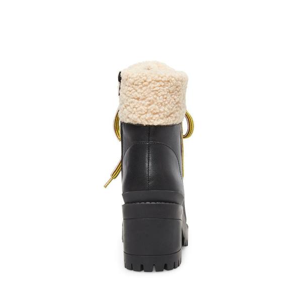 Botins Steve Madden Bundleup Couro Feminino Pretas | SM-714TY