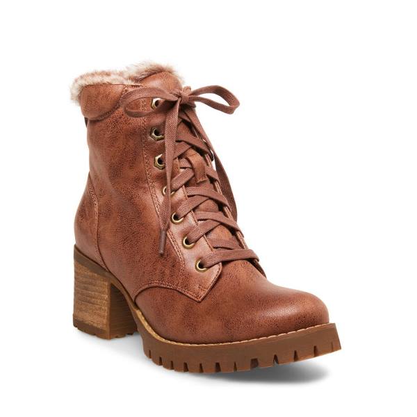 Botins Steve Madden Conforto Tan Feminino Marrom | SM-781TC