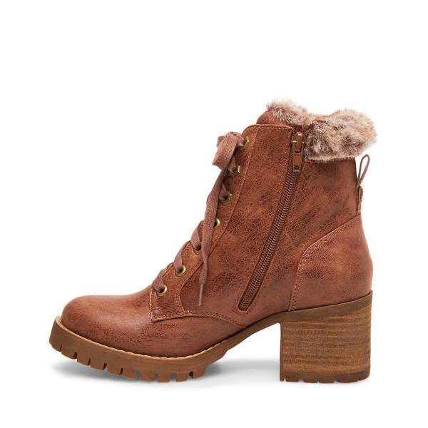 Botins Steve Madden Conforto Tan Feminino Marrom | SM-781TC