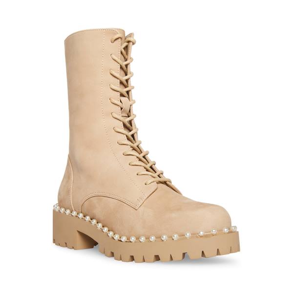 Botins Steve Madden Conrad Bone Nubuck Feminino Bege | SM-672JW