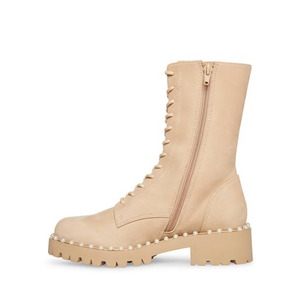 Botins Steve Madden Conrad Bone Nubuck Feminino Bege | SM-672JW