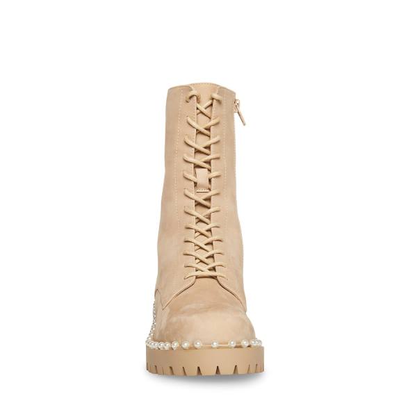 Botins Steve Madden Conrad Bone Nubuck Feminino Bege | SM-672JW