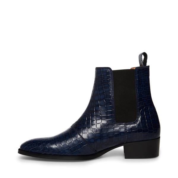 Botins Steve Madden Dex-c Crocodile Masculino Azuis | SM-365ZY