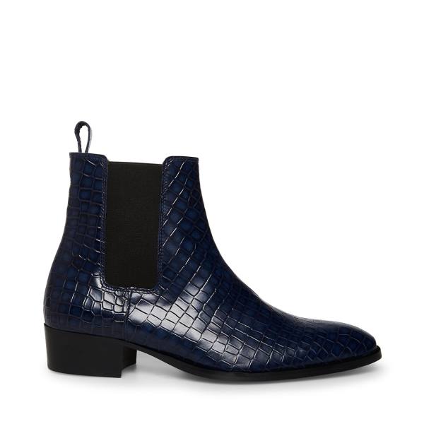 Botins Steve Madden Dex-c Crocodile Masculino Azuis | SM-365ZY