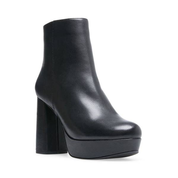 Botins Steve Madden Grate Couro Feminino Pretas | SM-238YJ