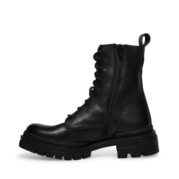 Botins Steve Madden Jamisyn Couro Feminino Pretas | SM-210DU