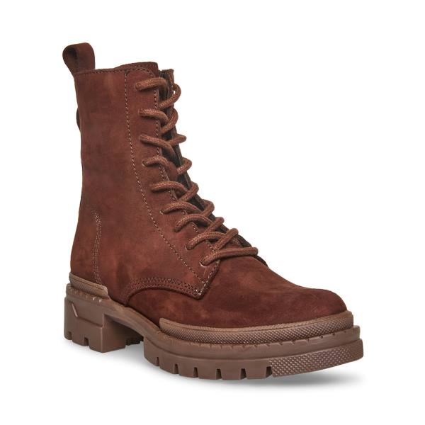 Botins Steve Madden Jamisyn Nubuck Feminino Marrom | SM-570HY