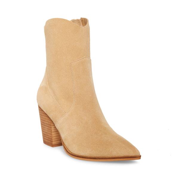 Botins Steve Madden Janetta Sand Camurça Feminino Marrom | SM-375TH