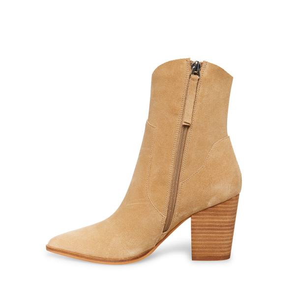 Botins Steve Madden Janetta Sand Camurça Feminino Marrom | SM-375TH