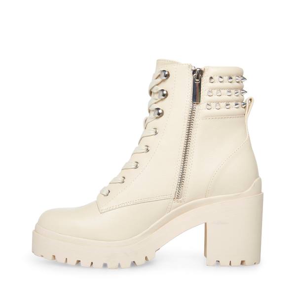 Botins Steve Madden Jaydin Bone Couro Feminino Bege | SM-297PM