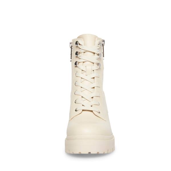 Botins Steve Madden Jaydin Bone Couro Feminino Bege | SM-297PM