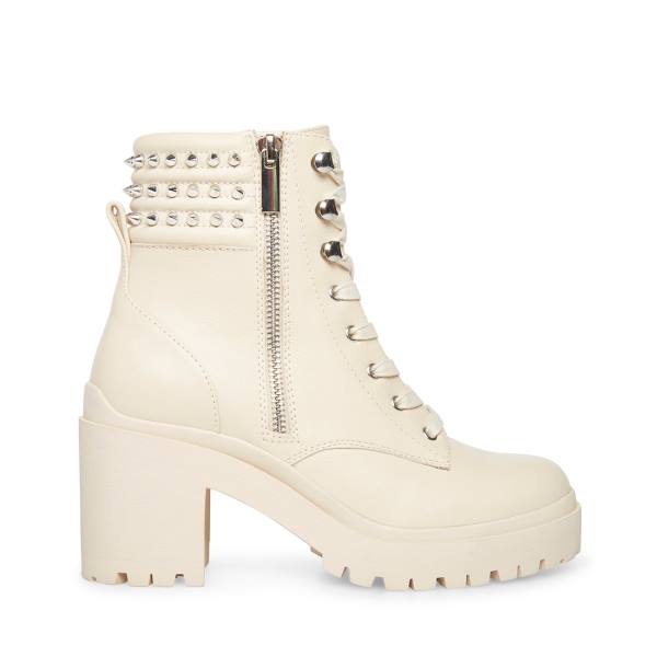 Botins Steve Madden Jaydin Bone Couro Feminino Bege | SM-297PM