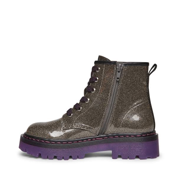 Botins Steve Madden Jdynasti Pewter Criança Azuis Cinzentas Multicoloridas | SM-463UL