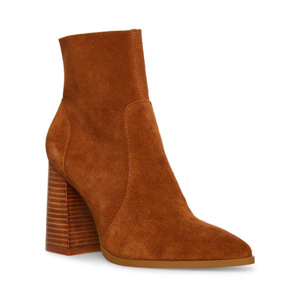 Botins Steve Madden Julina Chestnut Camurça Feminino Marrom | SM-952QC