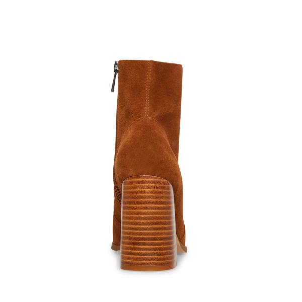 Botins Steve Madden Julina Chestnut Camurça Feminino Marrom | SM-952QC