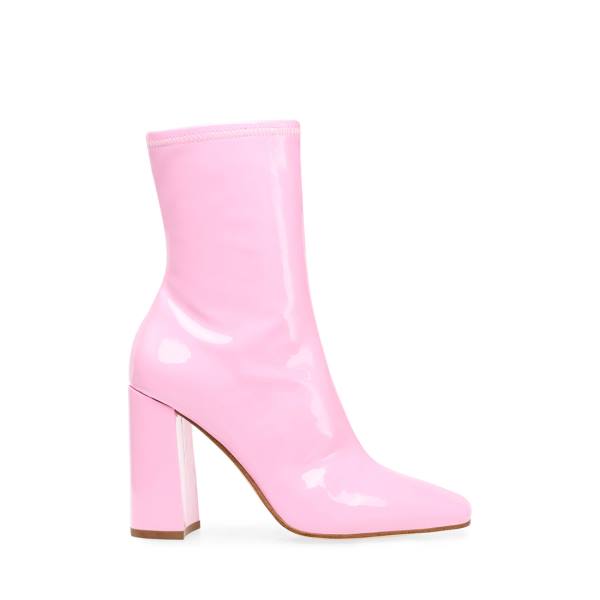 Botins Steve Madden Lynden Envernizados Feminino Rosa | SM-573FL