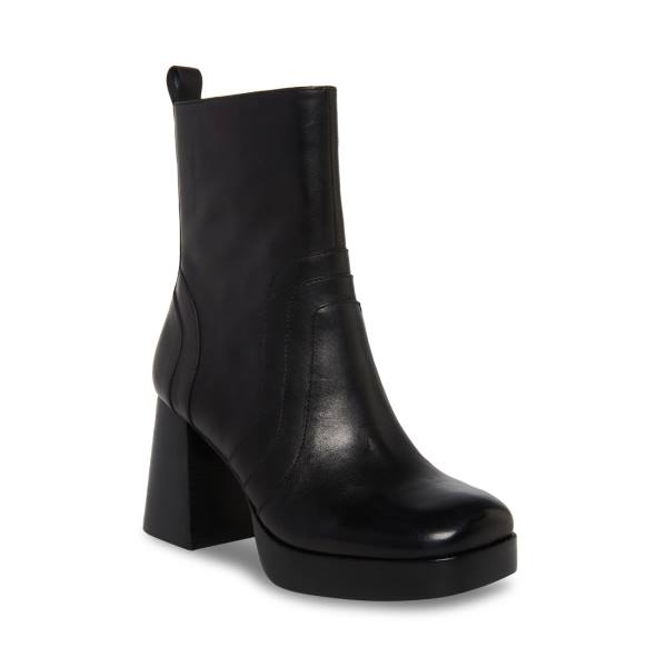 Botins Steve Madden Maggie Couro Feminino Pretas | SM-574ZO