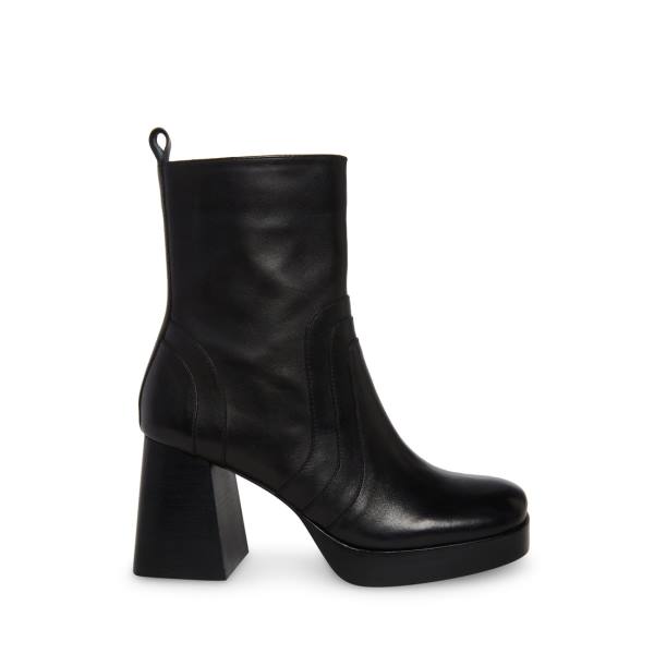 Botins Steve Madden Maggie Couro Feminino Pretas | SM-574ZO