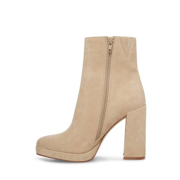 Botins Steve Madden Main Sand Camurça Feminino Marrom | SM-914RT