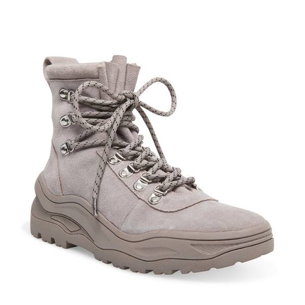 Botins Steve Madden Mojave Camurça Feminino Luz Cinzentas | SM-357WU