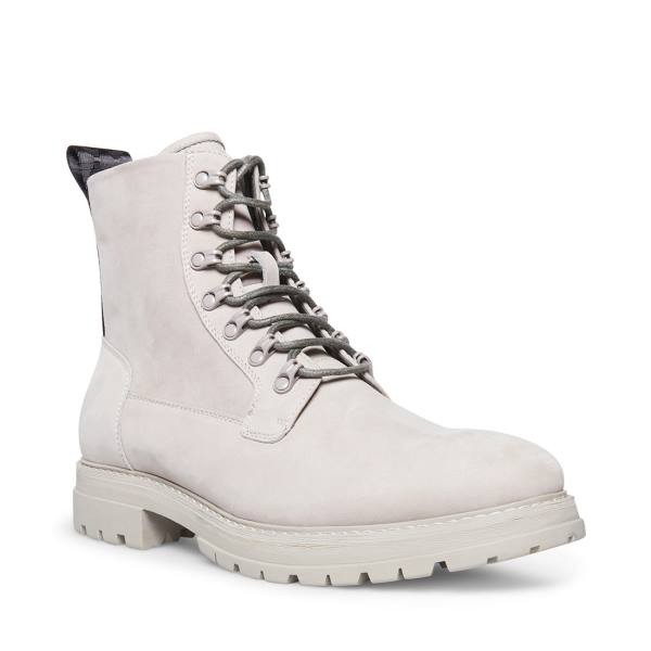 Botins Steve Madden Motto Nubuck Masculino Cinzentas | SM-745DO