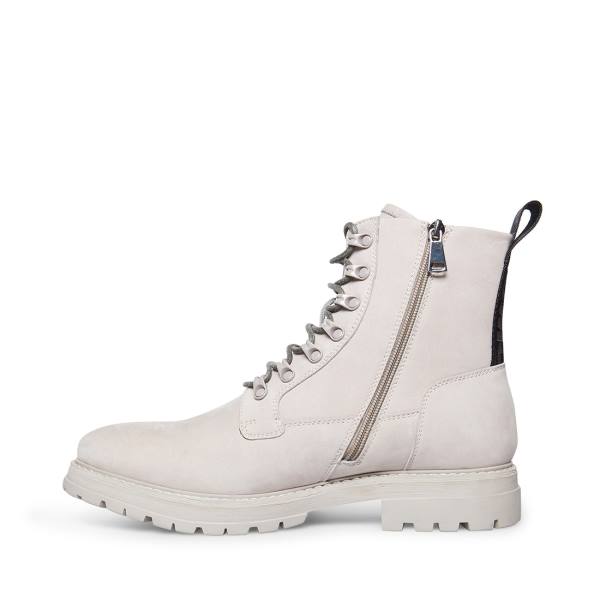 Botins Steve Madden Motto Nubuck Masculino Cinzentas | SM-745DO