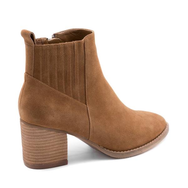 Botins Steve Madden Noa Impermeáveis Camel Camurça Feminino Marrom | SM-690QX