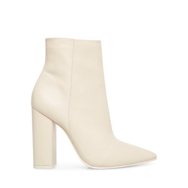 Botins Steve Madden Noticed Bone Couro Feminino Bege | SM-658UJ