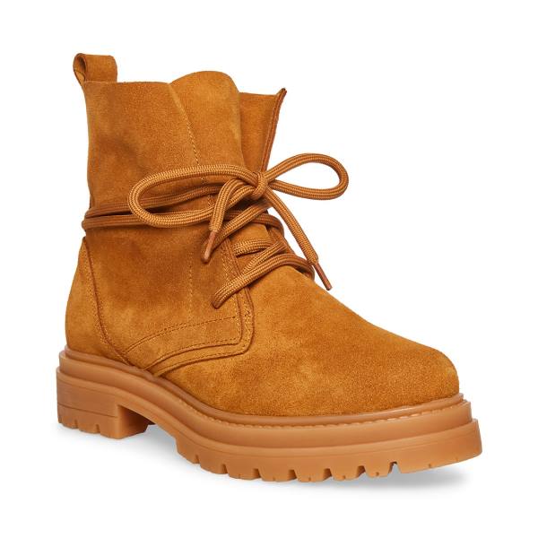 Botins Steve Madden Tahoe Tan Camurça Feminino Marrom | SM-940OI