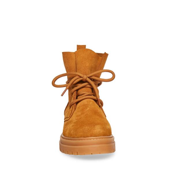 Botins Steve Madden Tahoe Tan Camurça Feminino Marrom | SM-940OI