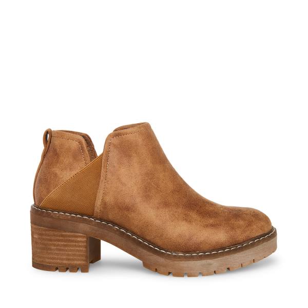 Botins Steve Madden Tamarra Cognac Feminino Marrom Multicoloridas | SM-305LX