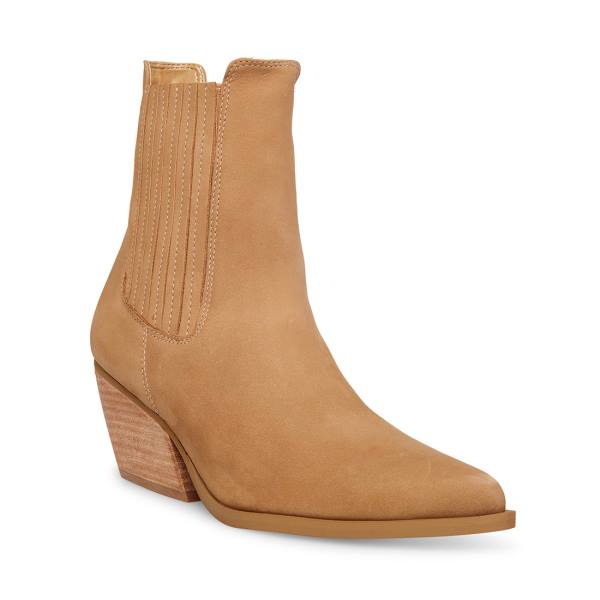 Botins Steve Madden Terezza Tan Nubuck Feminino Marrom | SM-965CM