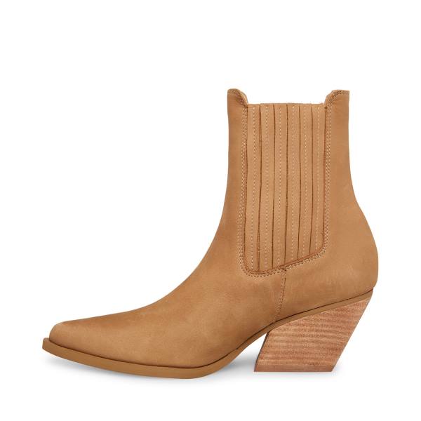 Botins Steve Madden Terezza Tan Nubuck Feminino Marrom | SM-965CM