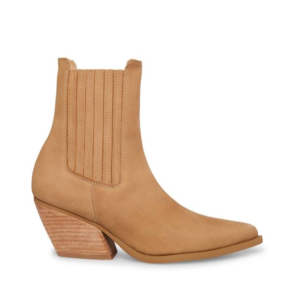 Botins Steve Madden Terezza Tan Nubuck Feminino Marrom | SM-965CM