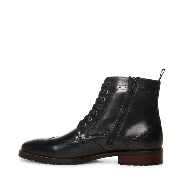 Botins Steve Madden Tilman Couro Masculino Pretas | SM-572UR