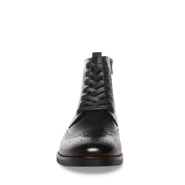 Botins Steve Madden Tilman Couro Masculino Pretas | SM-572UR