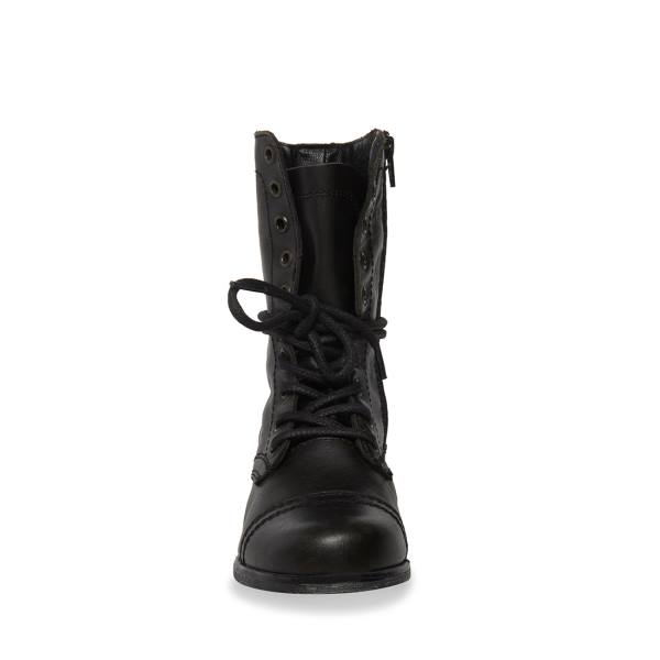 Botins Steve Madden Troopa Couro Feminino Pretas | SM-214OV