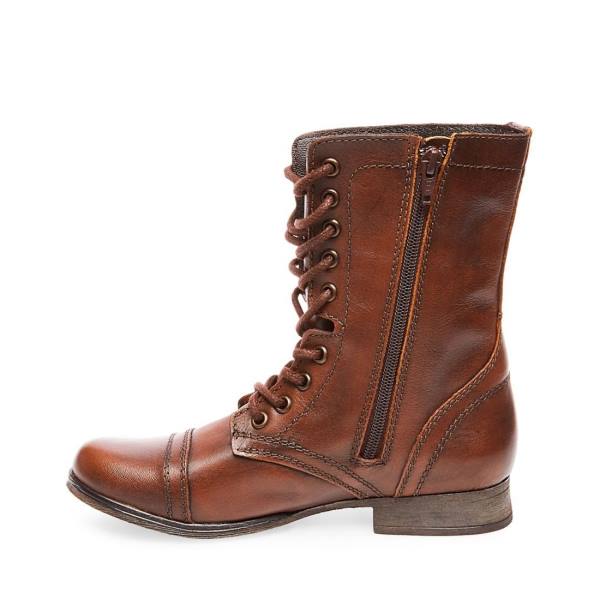 Botins Steve Madden Troopa Couro Feminino Marrom | SM-654NL