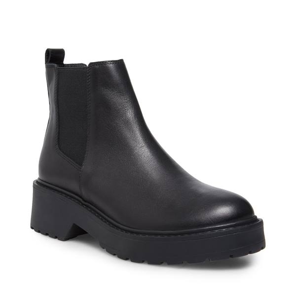 Botins Steve Madden Tyclone Couro Feminino Pretas | SM-821EO