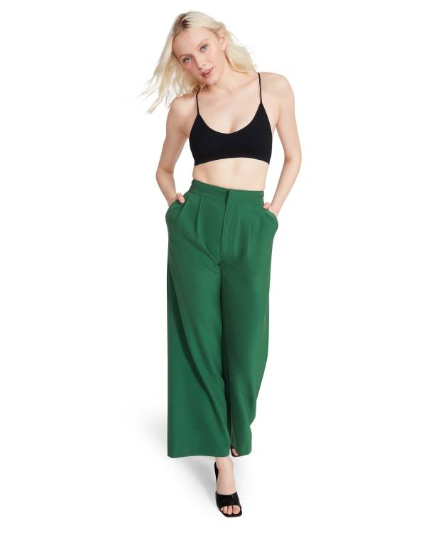 Calças Steve Madden High Waisted Trouser Feminino Verdes | SM-427NY