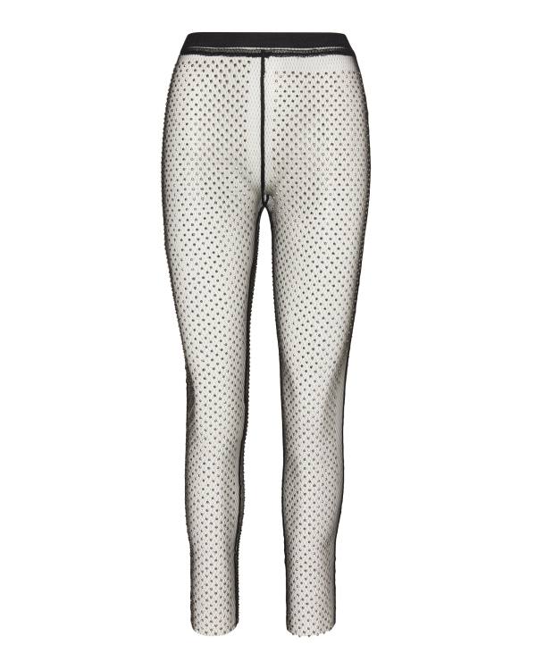 Calças Steve Madden Mesh Rhinestone Pants Feminino Pretas | SM-084NE