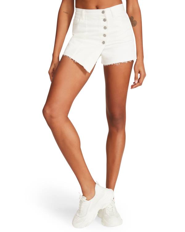 Calções Steve Madden White Denim Skort Feminino Branco | SM-840WE