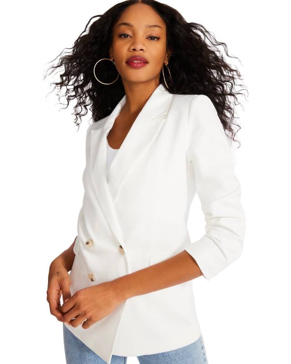 Casaco Steve Madden Boyfriend Blazer Feminino Branco | SM-675AO