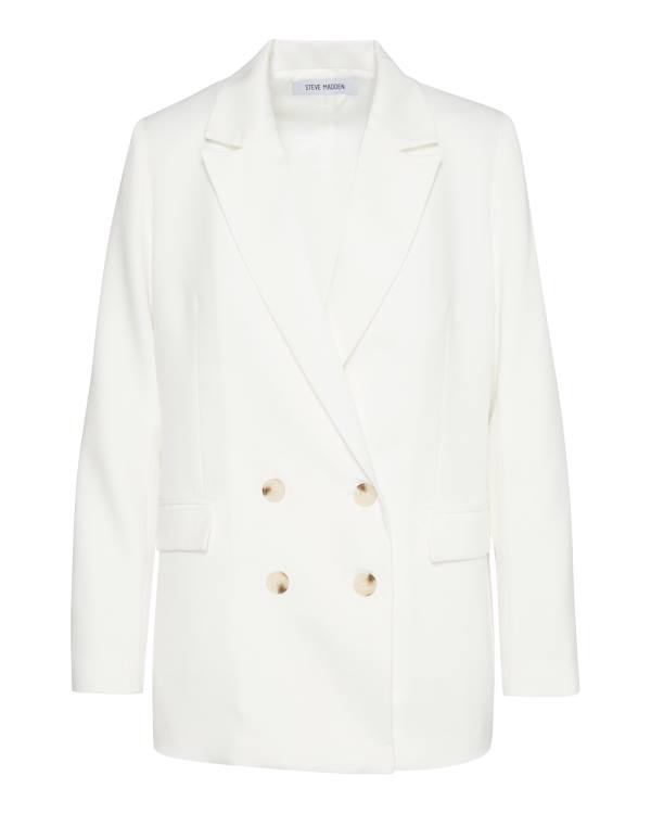 Casaco Steve Madden Boyfriend Blazer Feminino Branco | SM-675AO